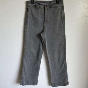 LOFT High Waist Slim Wide Leg Gray Denim Pants, Straight, Size 29